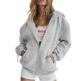 Hooded Zipper Fleece Sweatshirt