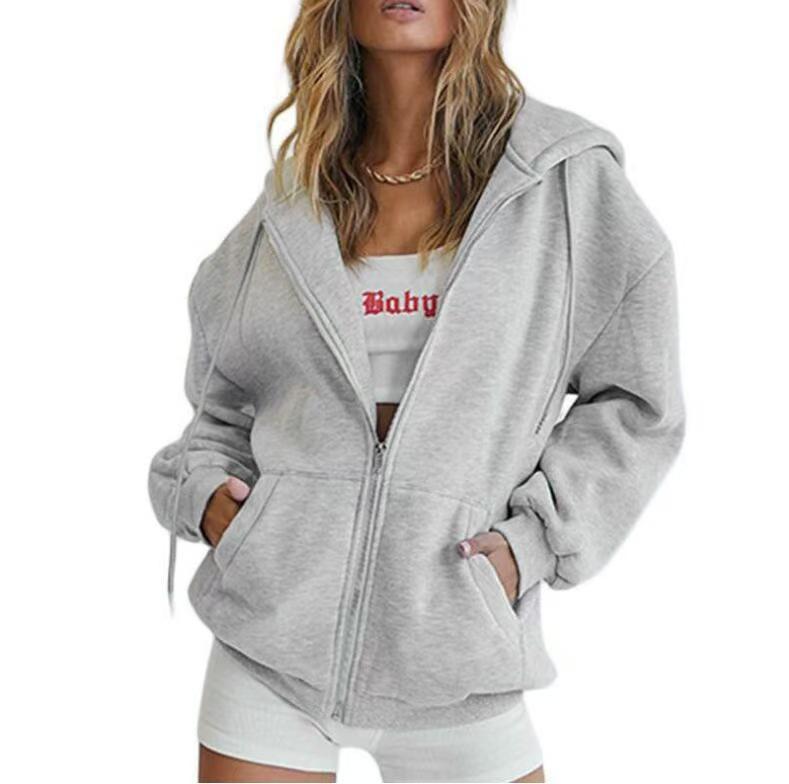 Hooded Zipper Fleece Sweatshirt
