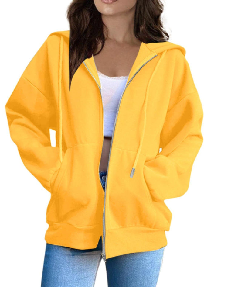 Hooded Zipper Fleece Sweatshirt