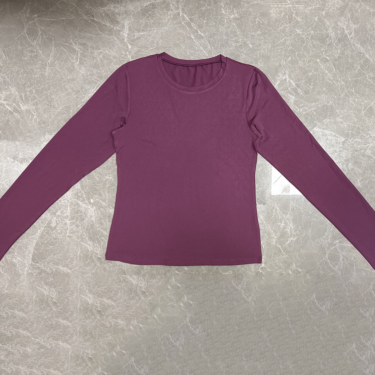 Women's Slim Fit Crew Neck Long Sleeve Basic Top